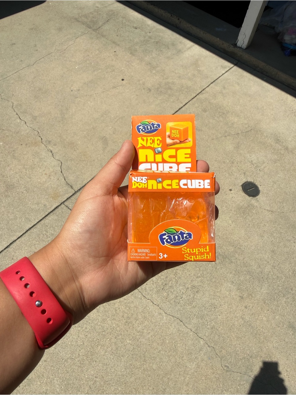 Fanta Nee Doh Nice Cube - Orange Squishy Toy